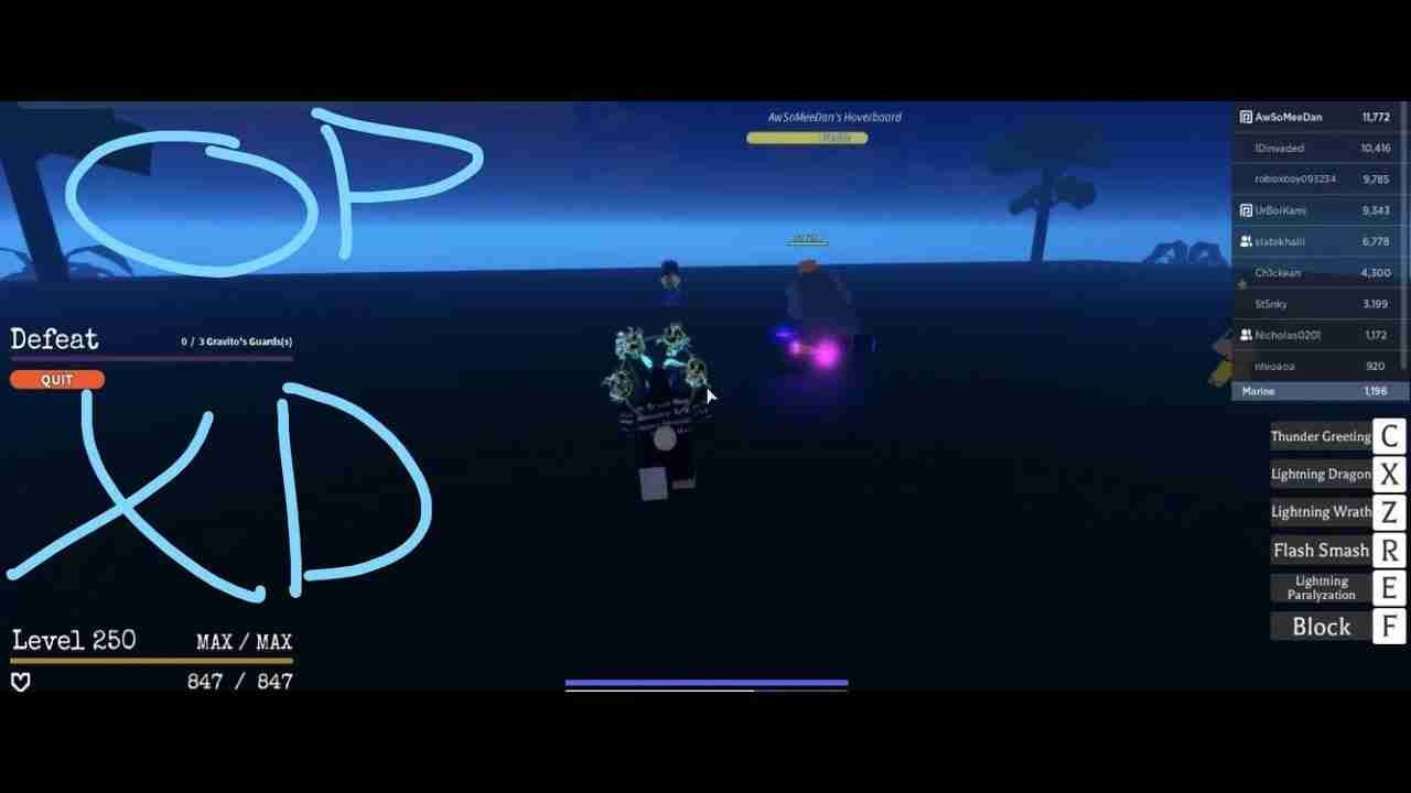 [Grand Piece Online] NEW Hoverboard Boss Method He Can't Attack You