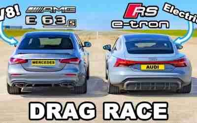 Audi RS E-Tron GT Drag Races AMG E63S, Speeds Ahead