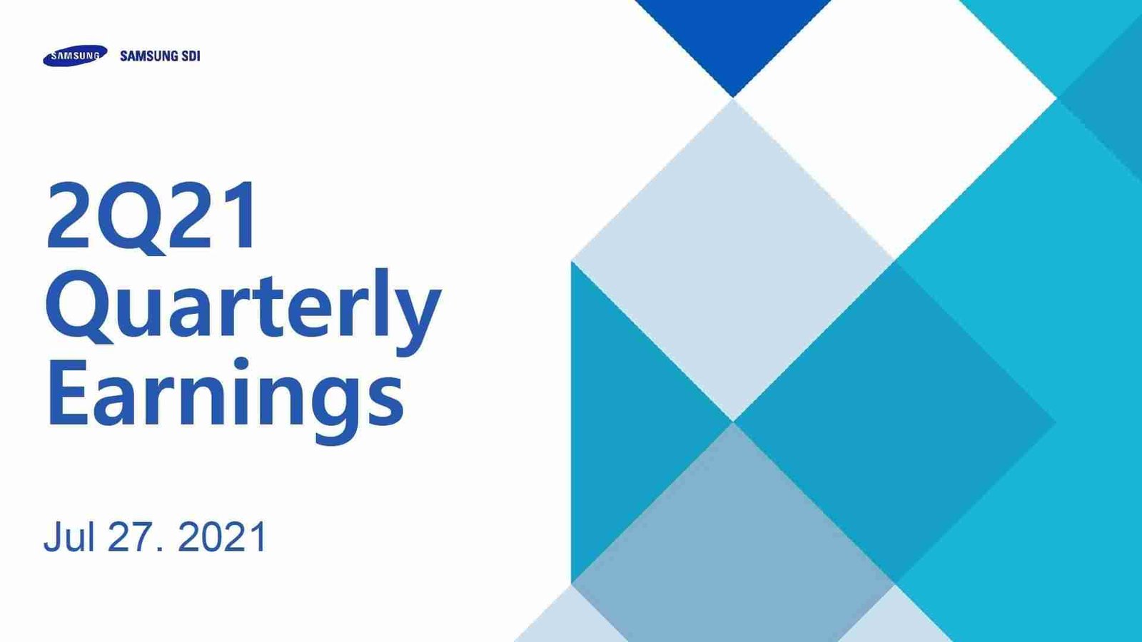 Samsung SDI Battery Sales And Profits Up In Q2 2021