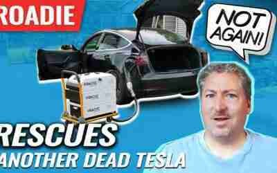 The SparkCharge Roadie Rescues Another Dead Tesla Model 3
