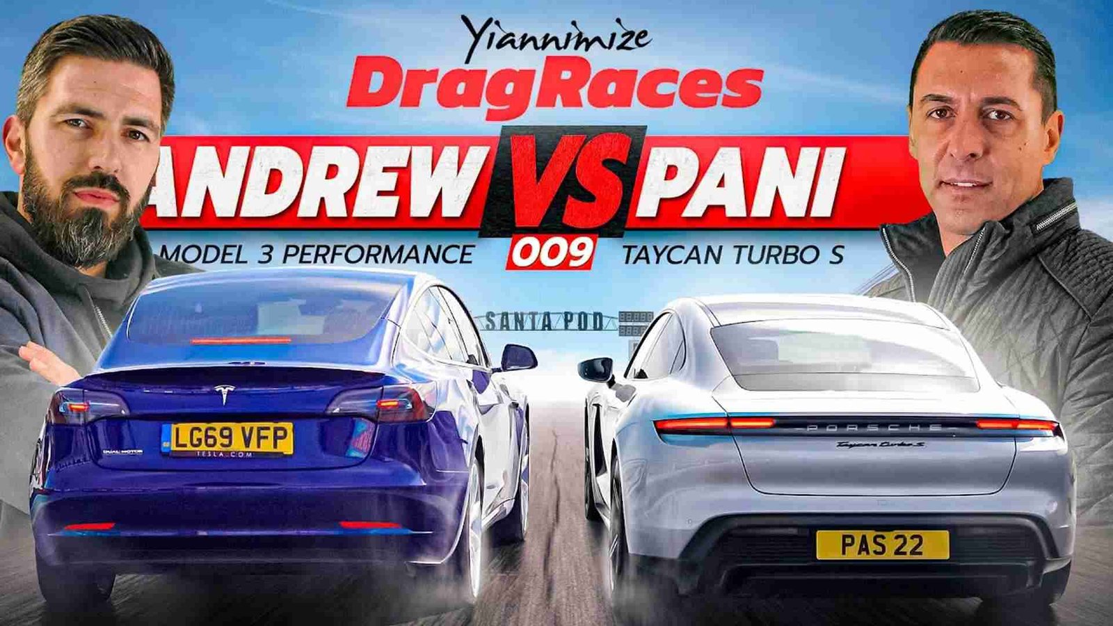 Tesla Model 3P Puts Up A Good Fight Against Porsche Taycan Turbo S