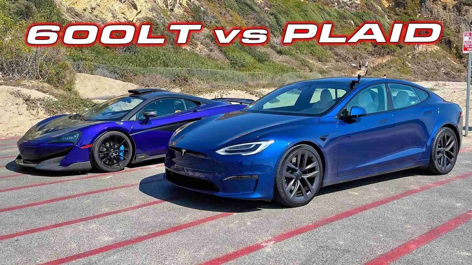 Tesla Model S Plaid Turo Rental Races 900HP McLaren 600LT