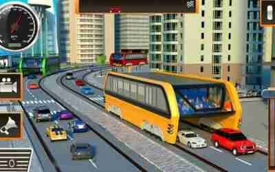 Elevated transit bus sim: futuristic bus driving games -2021( part 01)
