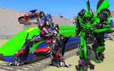 Euro Train Transformation Robot Train Simulator Wars Game – Android Gameplay