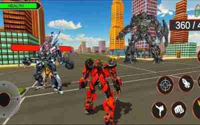 Red Bumblebee Tornado Robot Car Transformation Games 2021: Car Robot Tornado Game – Android Gameplay