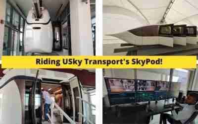 Riding the USky Transport's Sky Pod in Sharjah, UAE