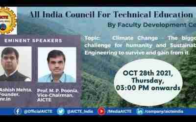 Climate Change: Biggest challenge for humanity & Sustainable Engineering to survive and gain from it