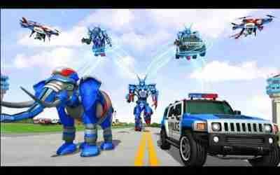 Elephant Robot Transform: Robot Police Truck Cargo Airplane Transportation – Android Gameplay FHD