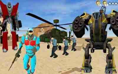 Police Rope Hero Vice Town Robot Helicopter Military Base Game