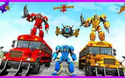 Bus Robot Car Game: Space Robot Transform War Android gameplay