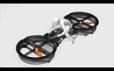 Amateur inventor makes futuristic 'hoverbike'