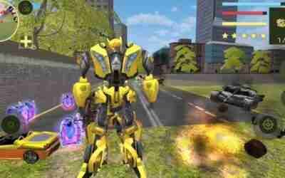 Golden Robot Car Transforme Futuristic Supercar #3 Android Gameplay FHD