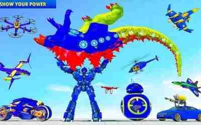 Dino Robot Flying Car Transform Game 2021: Multi Transform Robot War – Android Gameplay