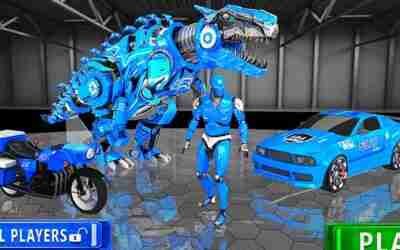 Police Dino Robot Car: Multi Car Robot Bike Transformation Game 2021 – Android Gameplay