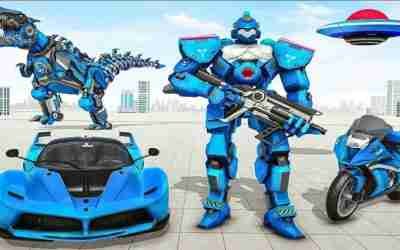 Police Dino Robot Car: Multi Car Robot Bike Transformation Game 2021 #2 – Android Gameplay