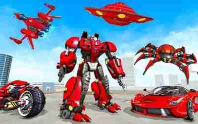 Spider Car Robot Transforming Game 2021: Yellow Space Robot Wars Part3 – Android Gameplay