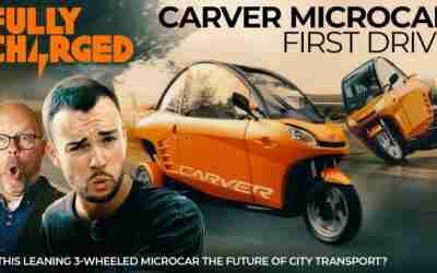 The future of city transport? A LEANING 3-wheeled microcar | Carver EV first drive
