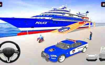 Police Car Cargo Ship Transport Truck – US Police Car Transport Truck – Android Gameplay