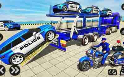Transporting Police Car & Bike in Multi Trailer Transport Truck 3D – Android Gameplay