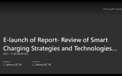 E-Launch of Report on Smart Charging Strategies and Technologies for Electric Vehicles