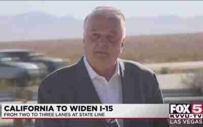 Nevada, California governors announce I-15 widening at state line by spring 2022