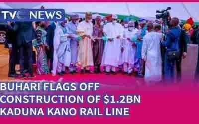 [Watch] President Buhari Flags Off Construction Of $1.2BN Kaduna Kano Rail Line