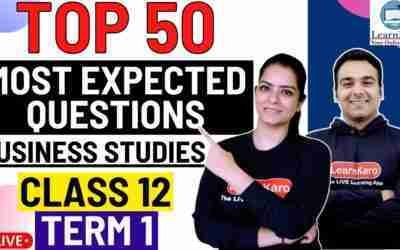 Top 50 MCQ's (Most Expected)? | Business Studies Class 12