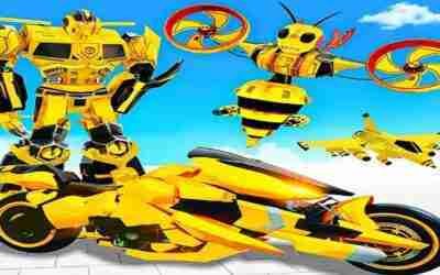 Flying Bee Robot Car Transform: Snake Bee Crocodile Robot – Android Gameplay