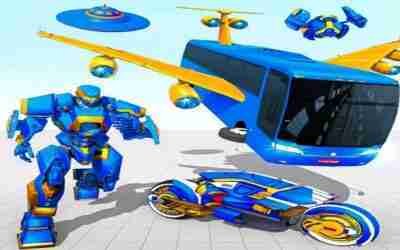 Flying Bus Robot Car Transform: Robot Multi Transformation Game 2022 – Android iOS Gameplay
