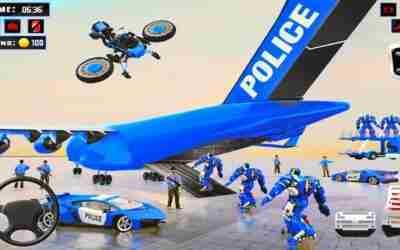 Robot Transport Truck – Police Robot Transport Plane – Android Gameplay