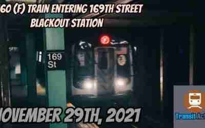 ᴴᴰ MTA R160 (F) Train entering blackout station (169th St) #shorts