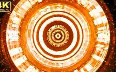 Round Tunnel lights moving tunnel background Futuristic tunnel full of lights and movement, 3D free
