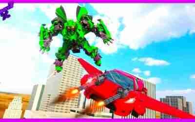 Mech robot wars flying hero games Android gameplay