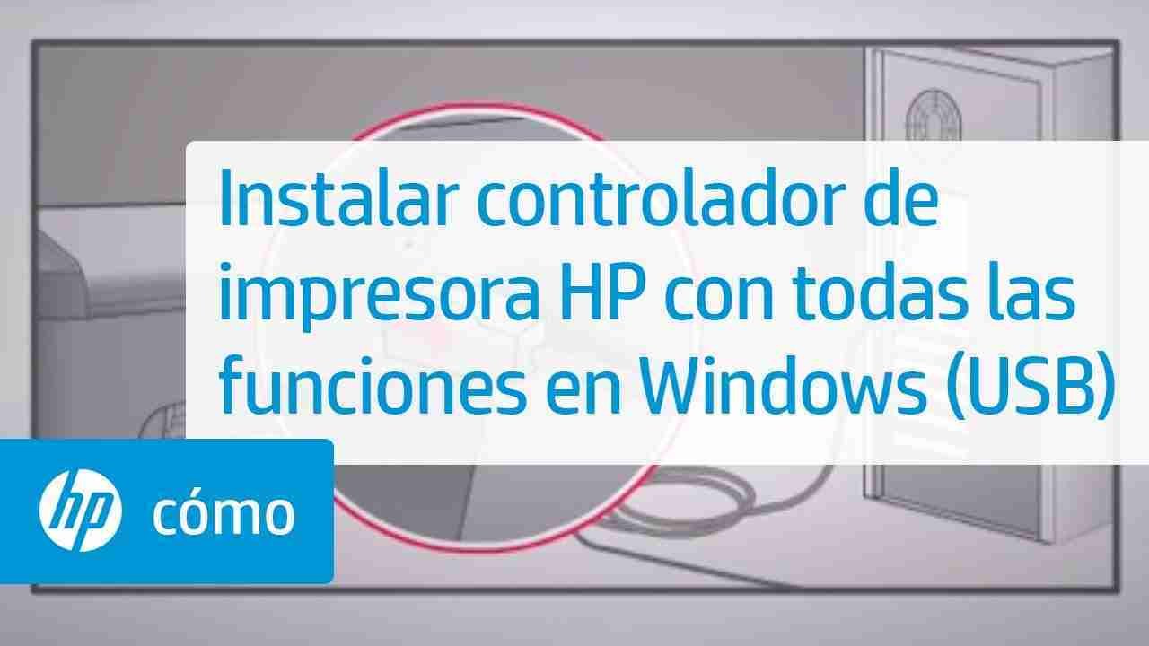 Instalar controlador de impresora HP con todas las funciones en Windows
