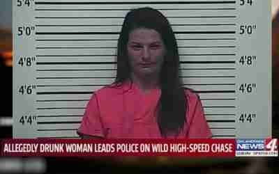 Allegedly drunk woman leads police on wild high-speed chase