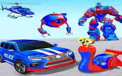 US Police Snail Robot Car Transform: Car Robot Transport Plane – Android iOS Gameplay
