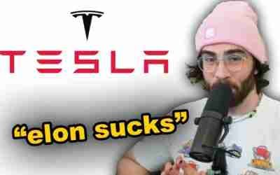 Hasanabi Reacts to Tesla Loop Fail