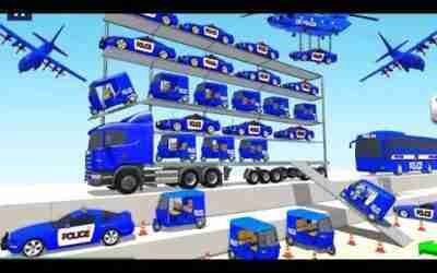 Police Tuk Tuk Transport Truck Driving Simulator Level 1- 5