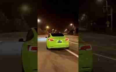 Tesla being a bad bitch ?? | Tesla Drift Stunt  #Tesla #Elonmusk #Drift #Stunt #Viral #Shorts