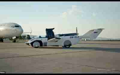 Futuristic flying AirCar that can transform from a road vehicle into a plane in under THREE MINUTES