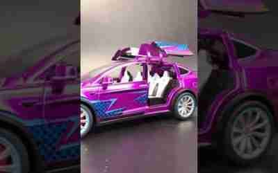 Circle brother car model toy The new game is the same as the Tesla! 120. gull wing door #shorts