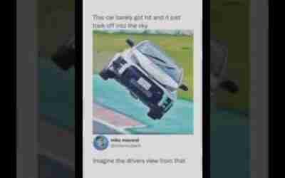 car flying in air??
