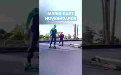 What if MARIO KART was on HOVERBOARDS?? | #mario #mariokart #shorts