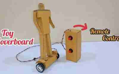 how to make remote control toy Hoverboard using cardboard ? Toy Hoverboard using Cardboard.