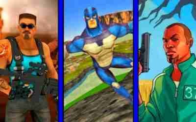 Free Super Hero Unlimited Power in Rope Hero Vice Town Cyclops Glasses Eye Laser JetPack Mod Man #10