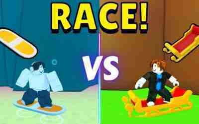 Hoverboard Race! Original Hoverboard VS Sleigh Hoverboard! Pet Simulator X Hoverboard Roblox