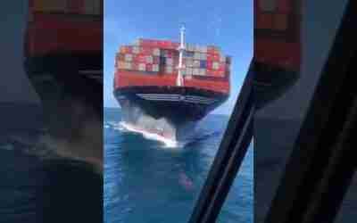 Container ship flyby #shorts