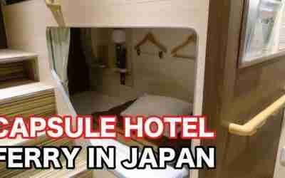 A ferry trip from KAGOSHIMA to Osaka in a room like a capsule hotel.