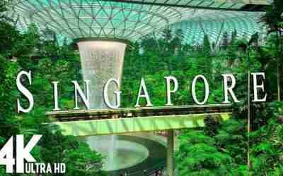 SINGAPORE 4K   Soft Piano Music With Soundscapes & Amazing Nature Videos   4K HDR