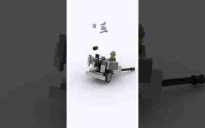 LEGO MOC ww2: German 75mm Anti-Tank Gun (7.5 cm Pak 40) Building Animation #shorts #legoww2